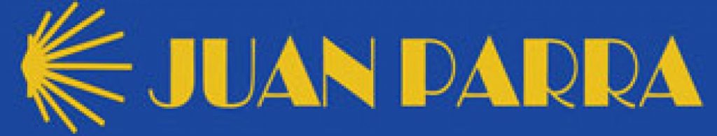 Juan Parra gold shell wordmark